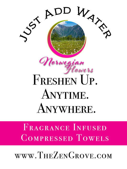 Norwegian Flowers Compressed Towels